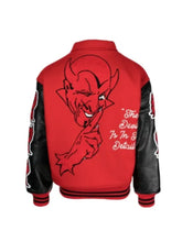 Saint Michael Red And Black Devil Varsity Jacket
